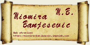 Miomira Banješević vizit kartica